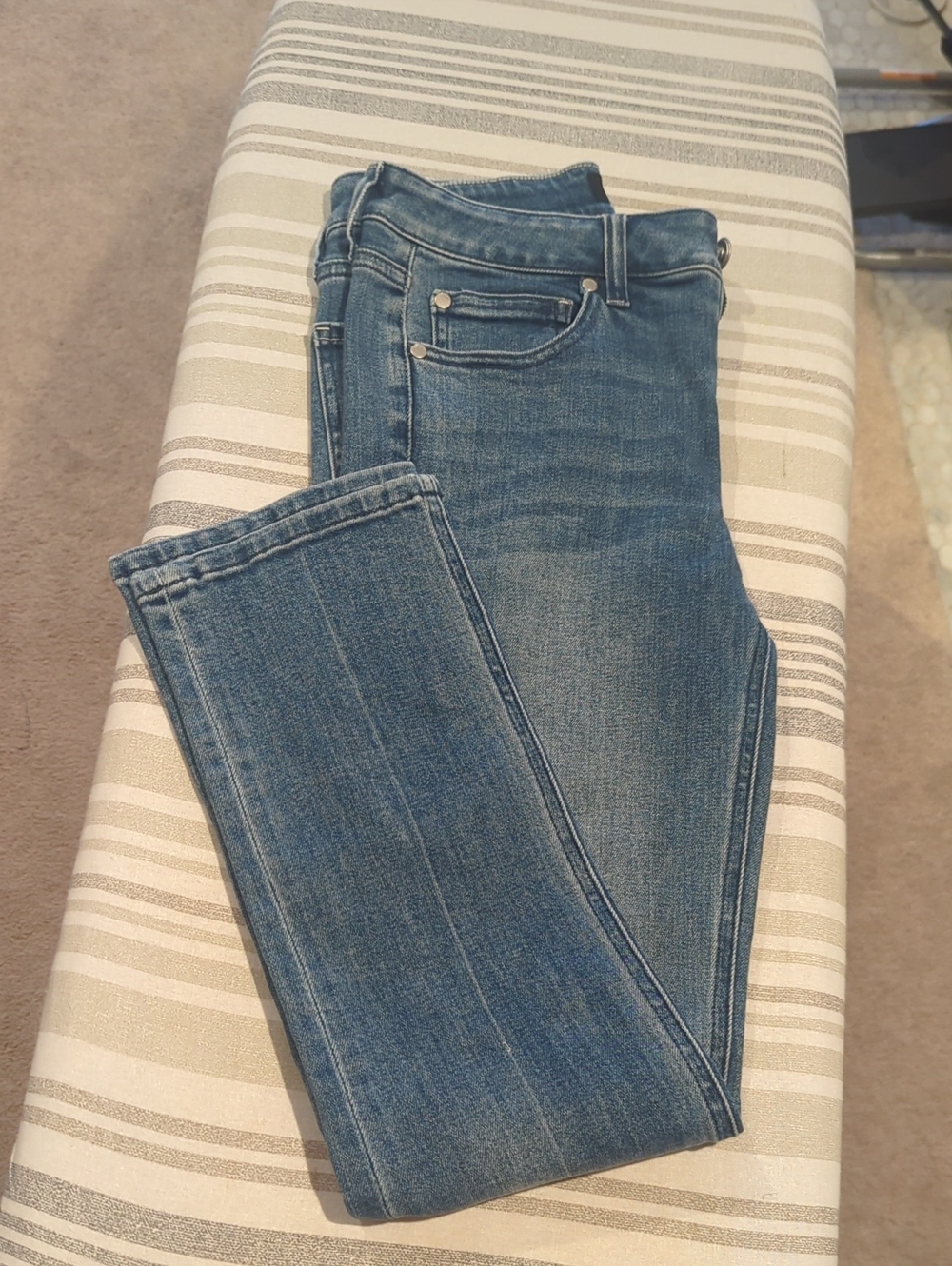 Quince Women's Skinny Jeans in Medium Blue Wash 27